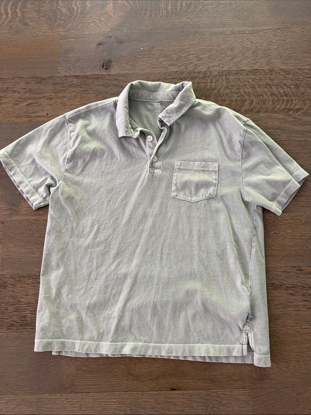 Crewcuts Men's Sage Green Polo with Chest Pocket